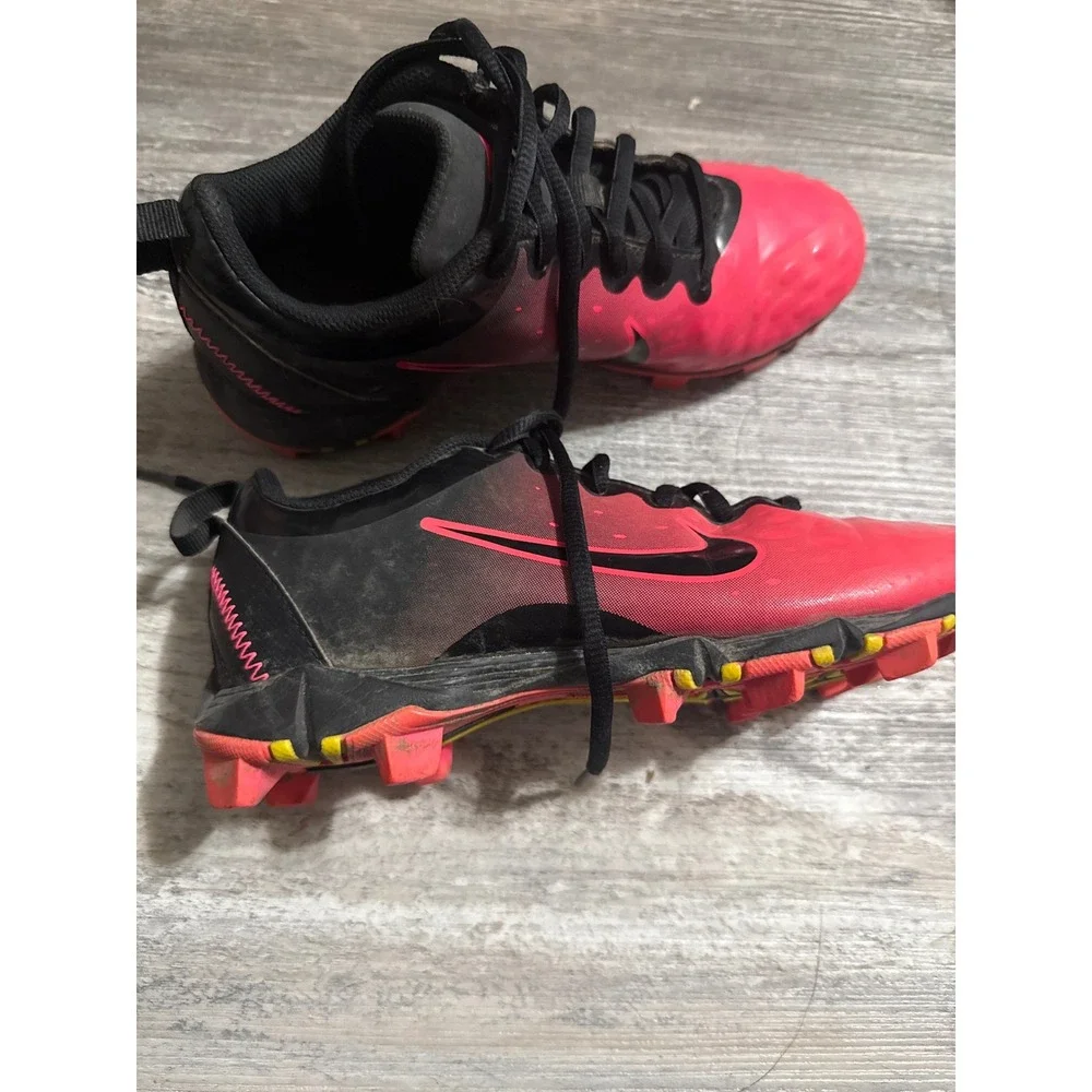 Nike Alpha Huarache Keystone Low Kids Baseball Cleats Red Black  Size 3Y